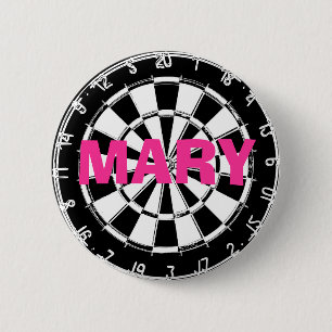 Dart board name buttons for team players