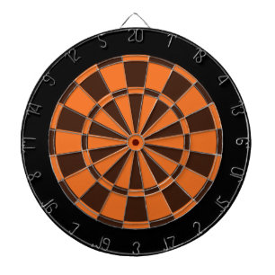Dart Board: Orange, Brown, And Black Dartboard