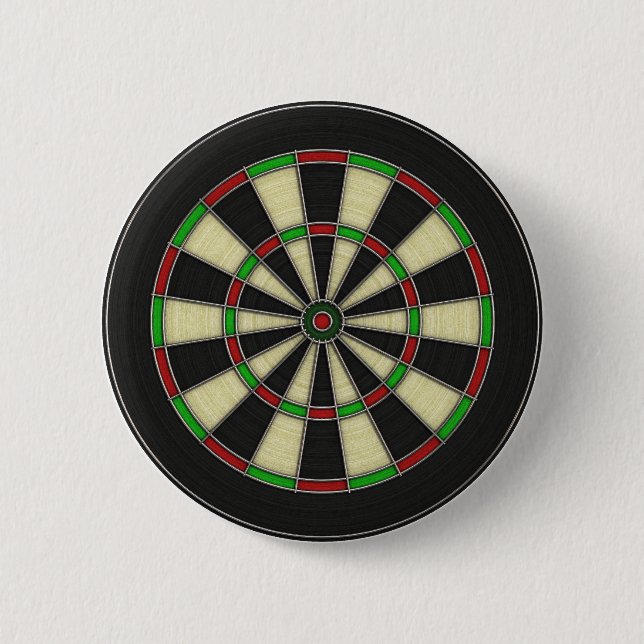 Dart Board Pattern. Stylish, Perfect Hobbies Gift. 6 Cm Round Badge (Front)