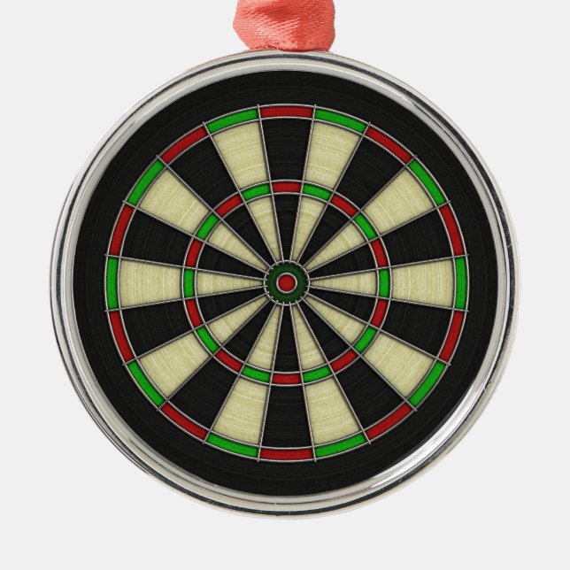 Dart Board Pattern. Stylish, Perfect Hobbies Gift. Metal Ornament (Front)
