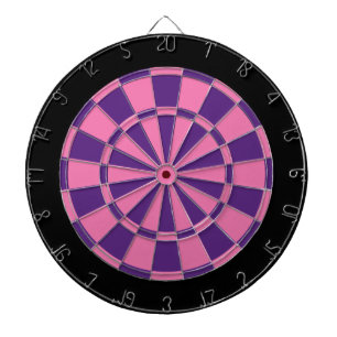 Dart Board: Pink, Purple, And Black Dartboard