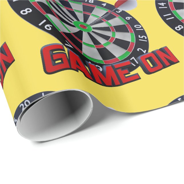 Dart Board Print Wrapping Paper (Roll Corner)