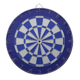 Dart Board: Silver Grey, Blue, And Navy Dartboard
