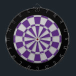 Dart Board: Silver Grey, Purple, And Black Dartboard<br><div class="desc">Silver Grey,  Purple,  And Black Coloured Dart Board Game Including 6 Brass Darts</div>