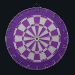 Dart Board: Silver Grey, Purple, And Dark Purple Dartboard<br><div class="desc">Silver Grey,  Purple,  And Dark Purple Coloured Dart Board Game Including 6 Brass Darts</div>
