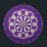 Dart Board: Silver Grey, Purple, And Dark Purple Dartboard<br><div class="desc">Silver Grey,  Purple,  And Dark Purple Coloured Dart Board Game Including 6 Brass Darts</div>