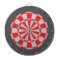 Dart Board: Silver Grey, Red, And Charcoal