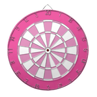 Dart Board: White, Light Pink, And Darker Pink Dar Dartboard