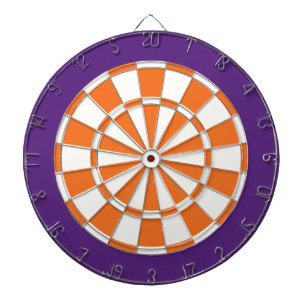 Dart Board: White, Orange, And Purple Dartboard