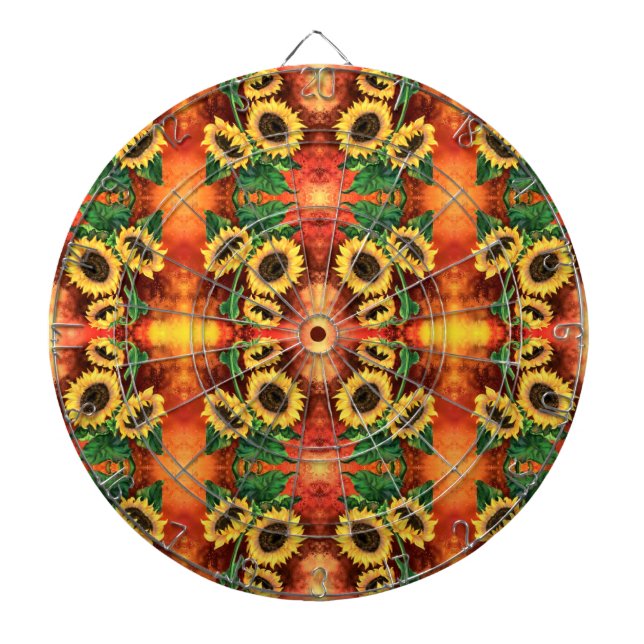 Dart Board with Sunflowers (Front)