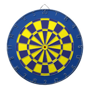 Dart Board: Yellow, Navy, And Blue Dartboard