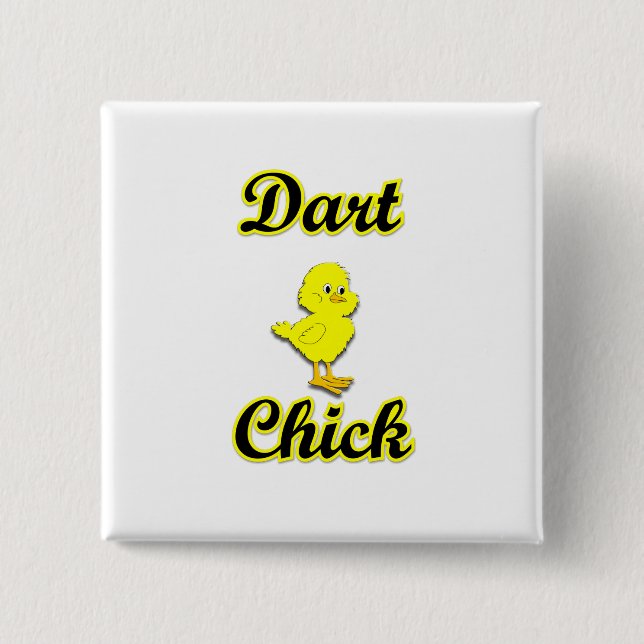 Dart Chick 15 Cm Square Badge (Front)