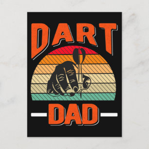 Dart Dad Dartboard Fathers Day Postcard