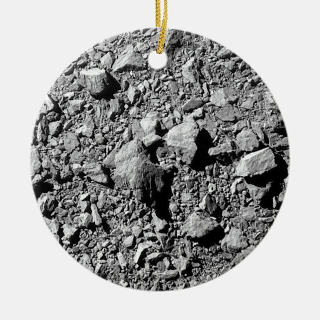 DART Dimorphos Asteroid Moonlet Surface Ceramic Ornament (Front)