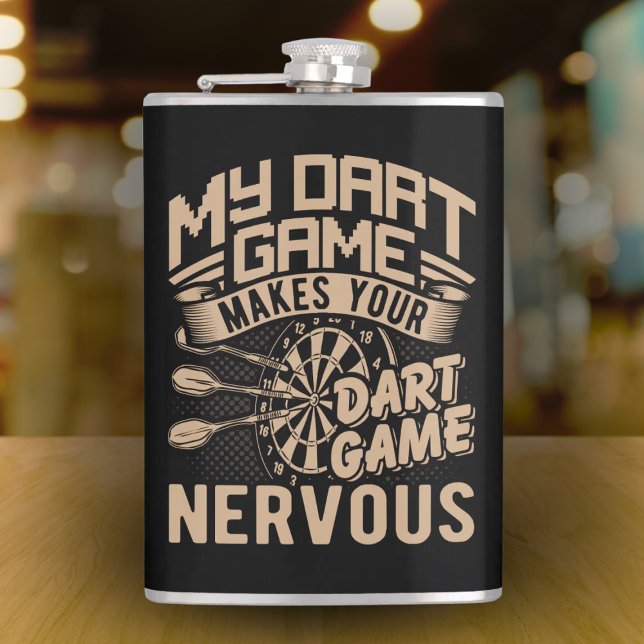 Dart Game Flex Vinyl Wrapped Flask 8 oz.  (Creator Uploaded)