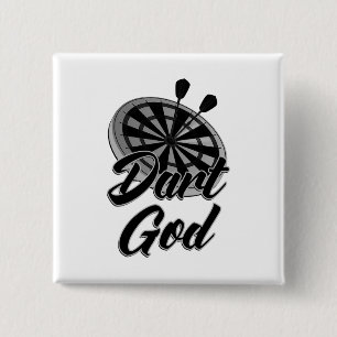 Dart God 15 Cm Square Badge