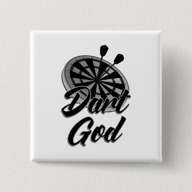 Dart God 15 Cm Square Badge (Front)