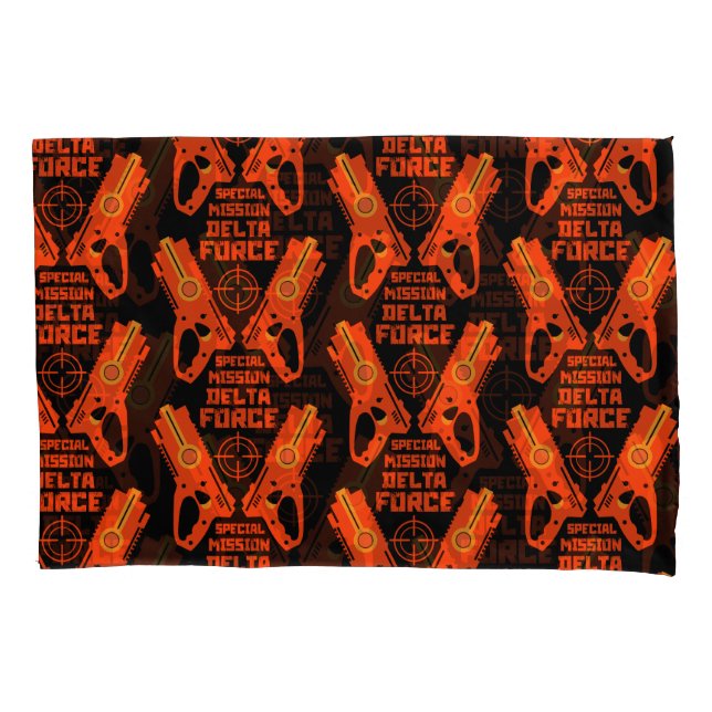 Dart Gun Battle Pillowcase (Front)