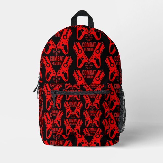 Dart Gun Battle Printed Backpack (Front)