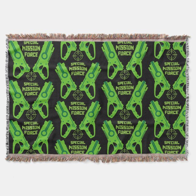 Dart Gun Battle Throw Blanket (Front)