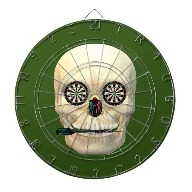 Dart head with arrow between teeth dartboard (Front)