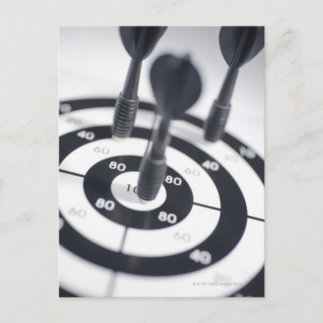 Dart in Bulls Eye Postcard (Front)