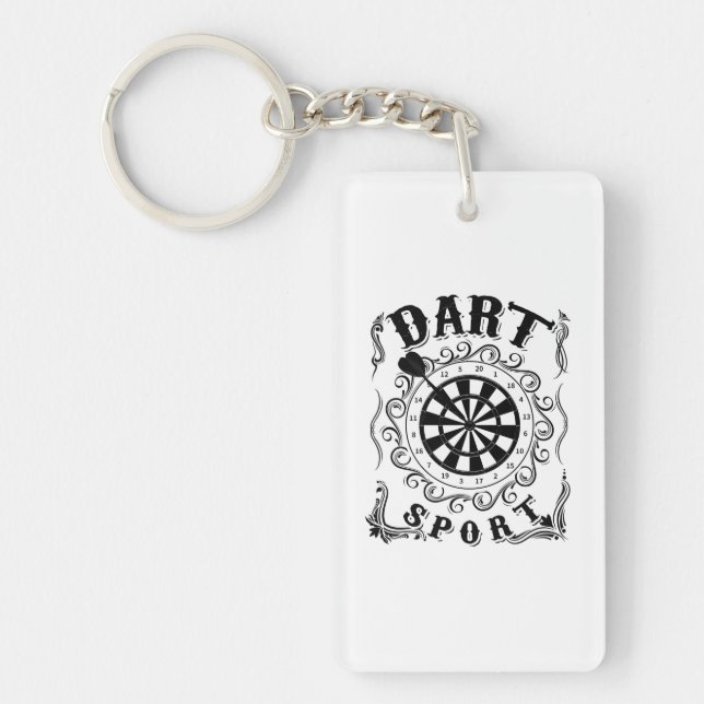 Dart Is My Sport Key Ring (Front)