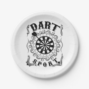 Dart Is My Sport Paper Plate