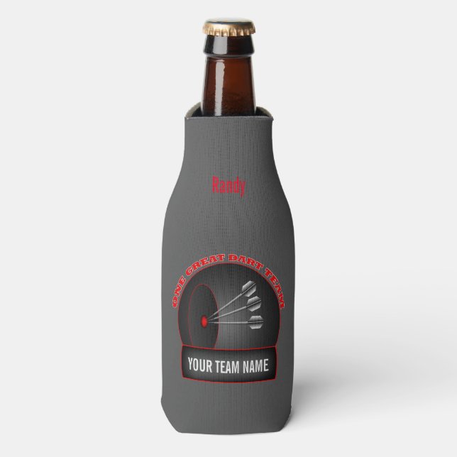 Dart League Great Team Custom Bottle Cooler (Bottle Front)