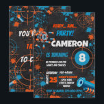 Dart Party Birthday Invitation | Dart Gun<br><div class="desc">Dart Gun Birthday Invitation,  Ready to be personalised with your info!</div>