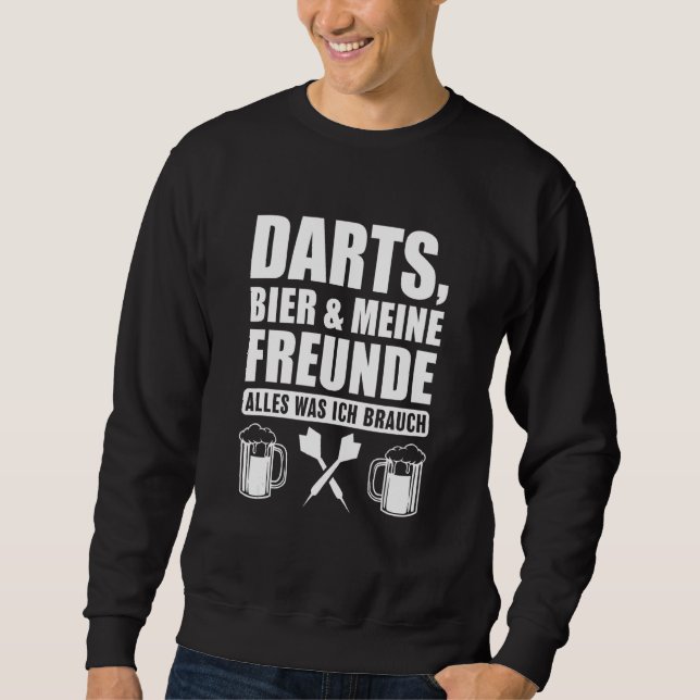 Dart Player 180 One Hundred And Eighty Beer Sweatshirt (Front)