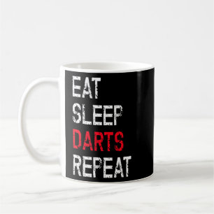 Dart Player Team Funny Saying Eat Sleep Darts Repe Coffee Mug