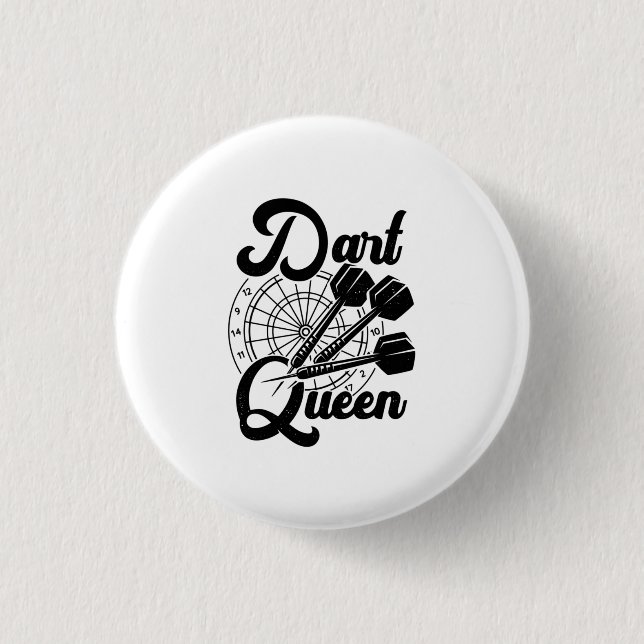 Dart Queen 3 Cm Round Badge (Front)