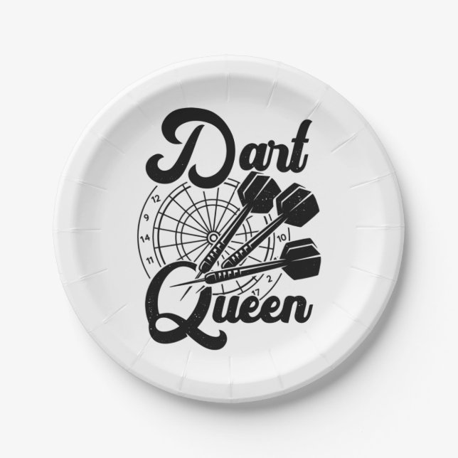 Dart Queen Paper Plate (Front)