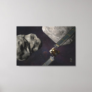 Dart Spacecraft And The Liciacube Prior To Impact Canvas Print