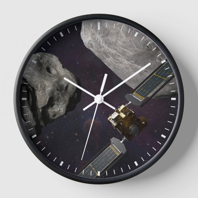 Dart Spacecraft And The Liciacube Prior To Impact Clock (Front)