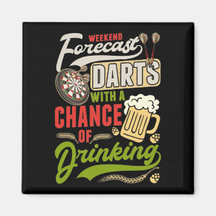 Dart Throwing Dartboard 180 Darts and Beer Magnet