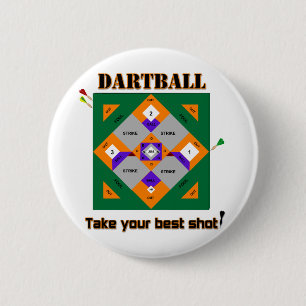 Dartball 6 Cm Round Badge
