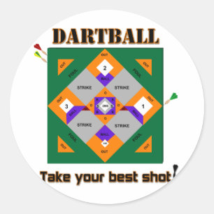 Dartball Classic Round Sticker