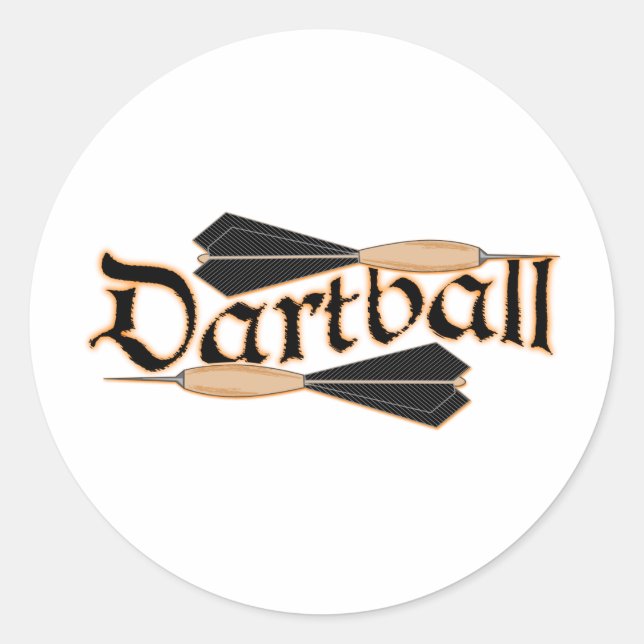 Dartball Darts Classic Round Sticker (Front)