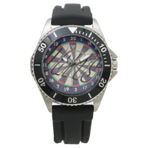 Dartboard And Darts Logo, Watch