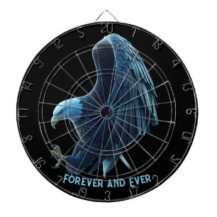 Dartboard Bald Eagle Heart Forever and Ever 2