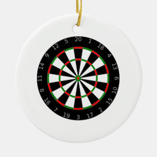 Dartboard Ceramic Ornament