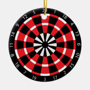 Dartboard Ceramic Ornament