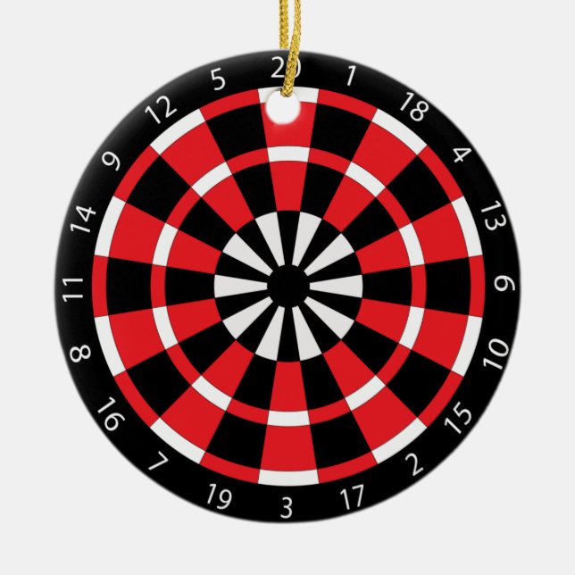 Dartboard Ceramic Ornament (Front)
