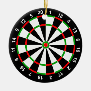 Dartboard Ceramic Tree Decoration