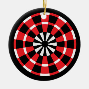Dartboard Ceramic Tree Decoration