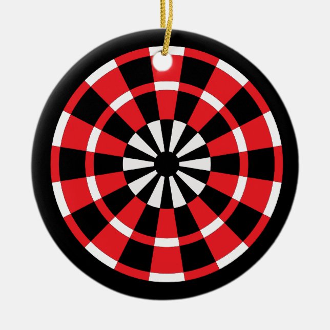 Dartboard Ceramic Tree Decoration (Front)