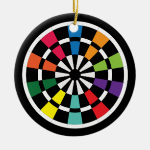 Dartboard Ceramic Tree Decoration