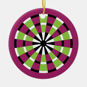 Dartboard Ceramic Tree Decoration